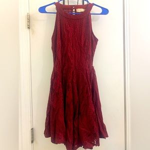 Altard State halter front lace skater dress